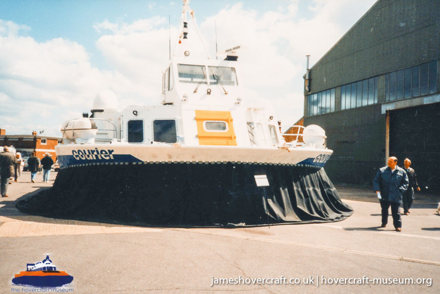 AP1-88 hovercraft with Hovertravel -  (credit: The <a href='http://www.hovercraft-museum.org/' target='_blank'>Hovercraft Museum Trust</a>).